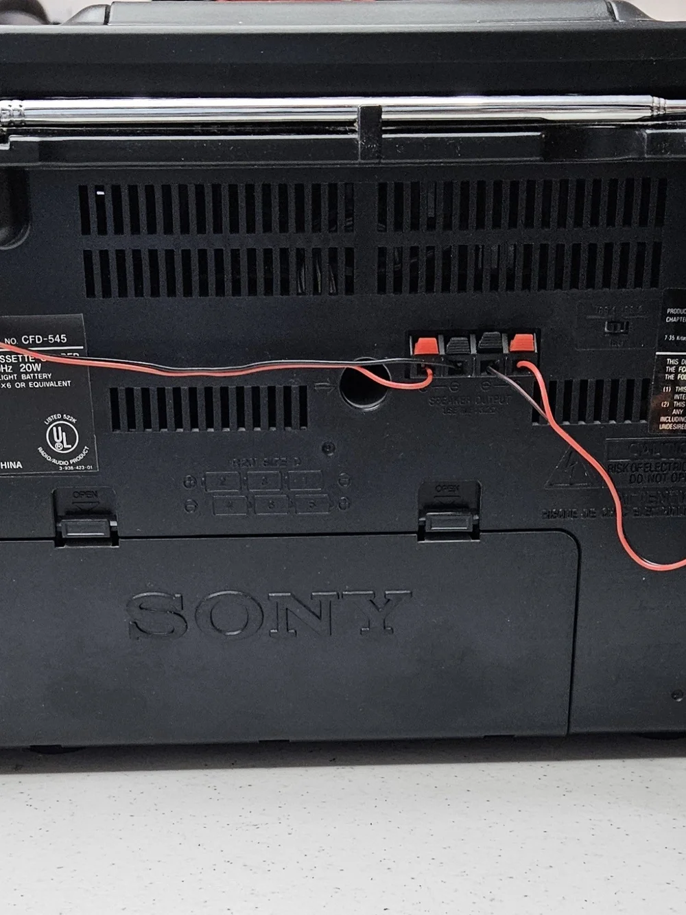 Vintage Sony CFD-545 Boombox - Fully Tested & Working - Mega Bass / CD / Remote